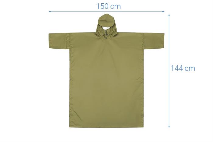 Áo mưa cánh dơi Delites 1m20 vàng cỏ úa Màu Vàng