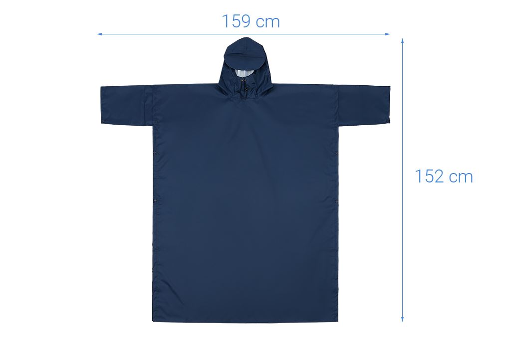 Áo mưa cánh dơi Delites 1m30 xanh đen Màu Xanh Navy