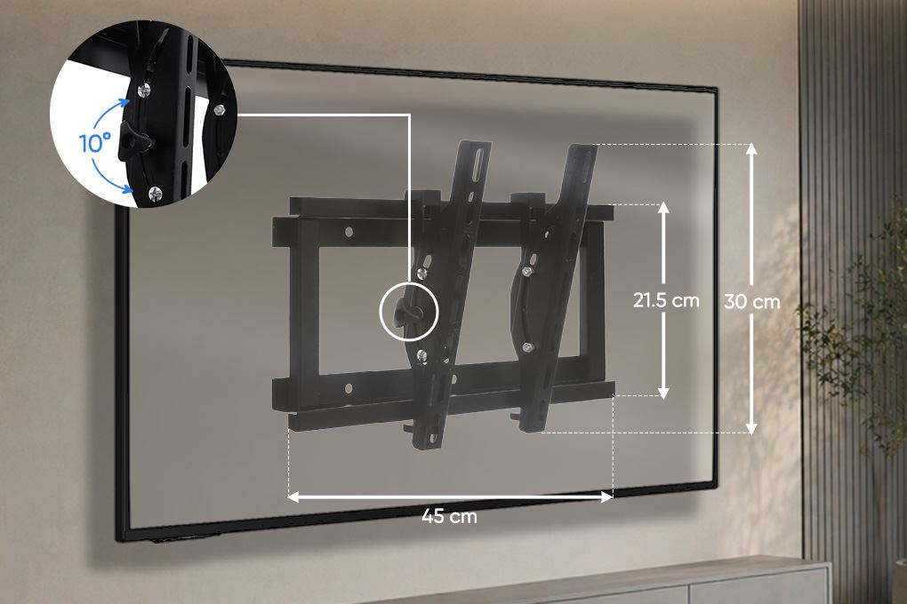 Khung treo Tivi 19-37 inch Nghiêng Cảnh Phong N4-3 Màu Đen