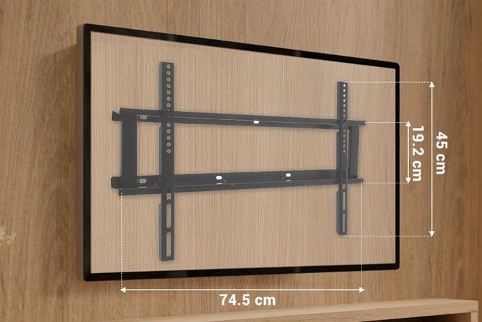 Khung treo Tivi 37-65 inch Cố định Văn Thành VT-42 Màu Đen