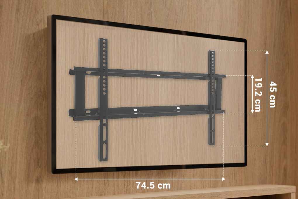 Khung treo Tivi 37-65 inch Cố định Văn Thành VT-42 Màu Đen