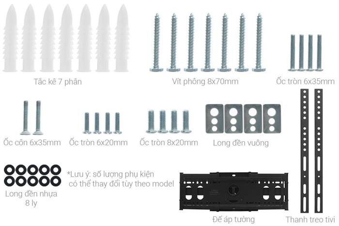 Khung treo Tivi 44-65 inch Xoay Điện máy XANH DMX65X Màu Đen