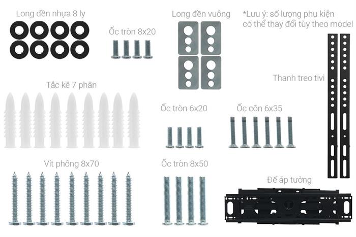 Khung treo Tivi 66-85 inch Xoay Điện máy XANH DMX85X Màu Đen