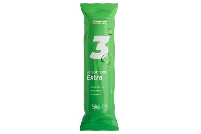 Lõi lọc thô Kangaroo số 3 PP 1 micron Màu Trắng