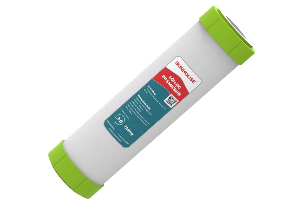 Lõi lọc thô Sunhouse số 1 PP 5 micron Màu Trắng