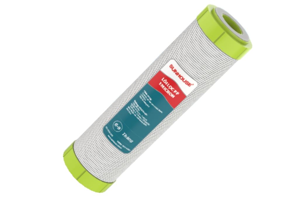 Lõi lọc thô Sunhouse số 3 PP 1 micron Màu Trắng