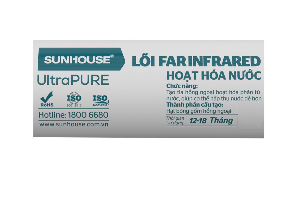 Lõi lọc chức năng Sunhouse số 8 Hồng ngoại Far Infrared Màu Trắng