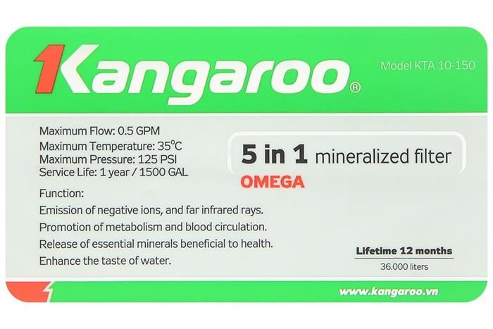 Lõi chức năng Kangaroo 5 in 1 Omega Màu Xanh lá