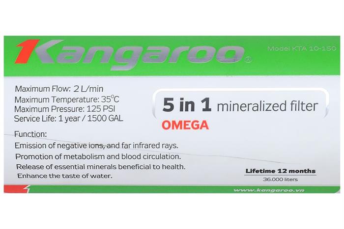 Lõi chức năng Kangaroo 5 in 1 Omega Màu Xanh lá