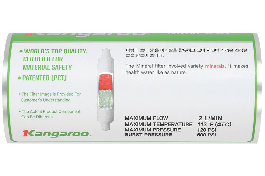 Lõi chức năng Kangaroo Mineral+ Màu Trắng