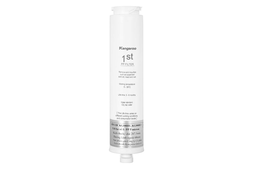 Lõi lọc thô Kangaroo số 1 Undersink KG100HU Màu Trắng