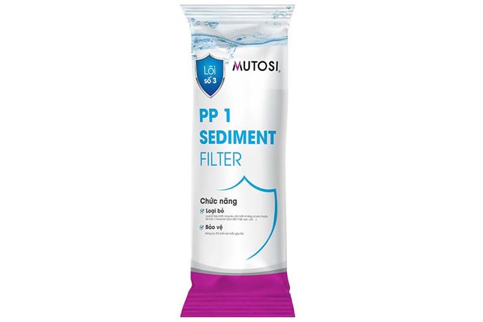 Lõi lọc thô Mutosi số 3 PP 1 micron 10 inch Màu Trắng