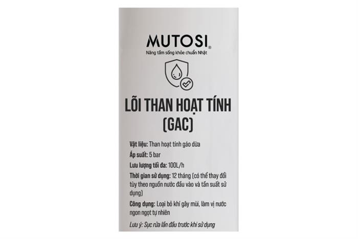 Lõi lọc chức năng Mutosi số 5 GAC - T33 Màu Trắng