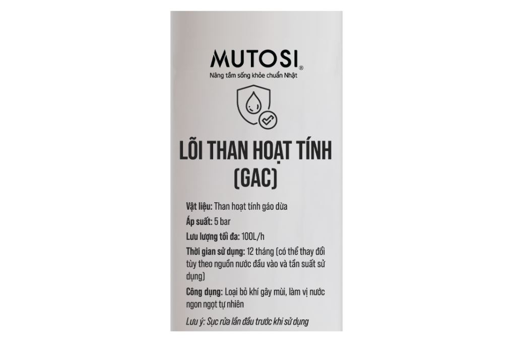 Lõi lọc chức năng Mutosi số 5 GAC - T33 Màu Trắng