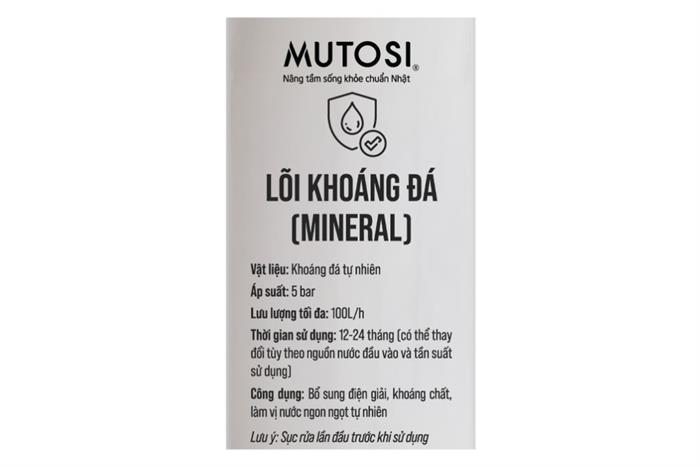 Lõi lọc chức năng Mutosi số 6 khoáng đá Màu Trắng