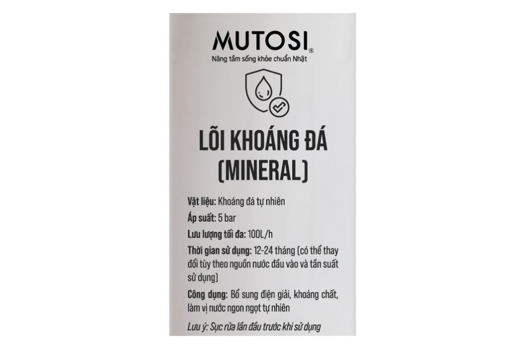 Lõi lọc chức năng Mutosi số 6 khoáng đá Màu Trắng