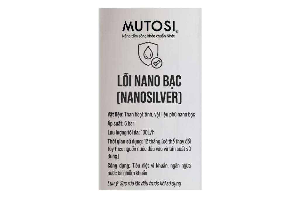 Lõi lọc chức năng Mutosi số 9 Nano bạc Màu Trắng