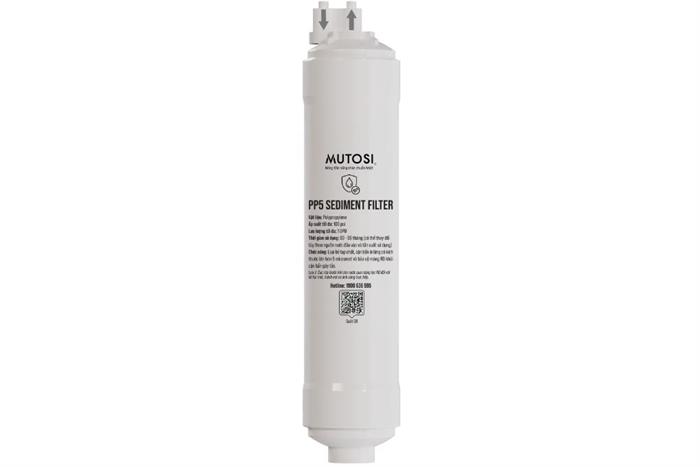 Lõi lọc thô Mutosi số 1 PP 5 micron 10 inch thay nhanh Màu Trắng