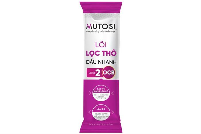 Lõi lọc thô Mutosi số 2 OCB-GAC 10 inch thay nhanh Màu Trắng