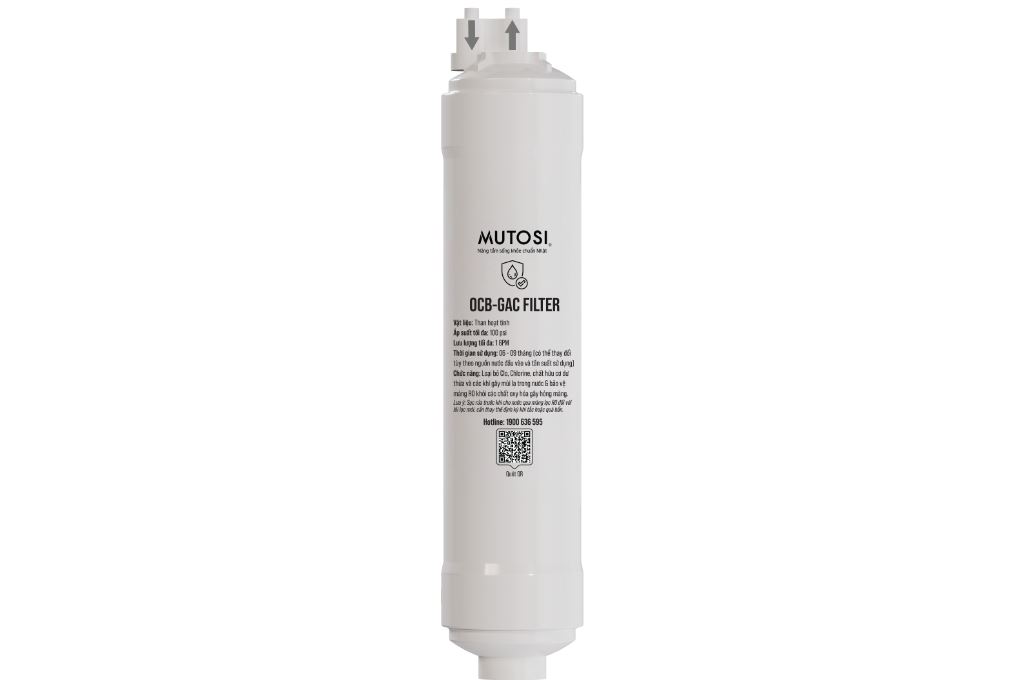 Lõi lọc thô Mutosi số 2 OCB-GAC 10 inch thay nhanh Màu Trắng