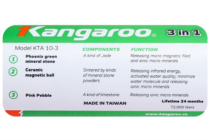 Lõi lọc chức năng Kangaroo số 7 (3 IN 1) Màu Cam