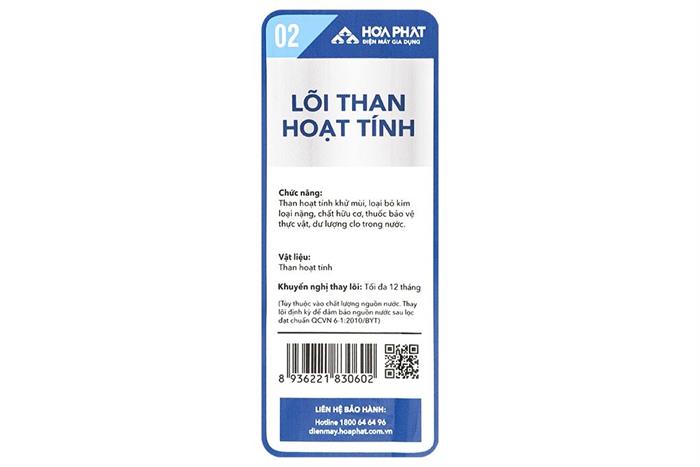 Lõi lọc thô Hòa Phát số 2 than hoạt tính Màu Trắng