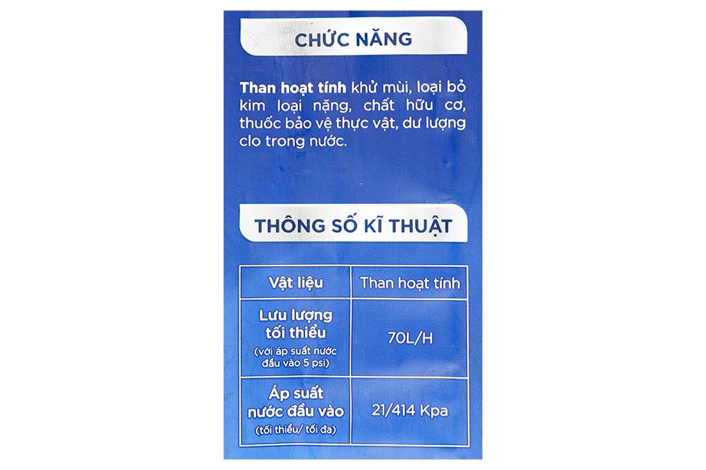 Lõi lọc thô Hòa Phát số 2 than hoạt tính Màu Trắng