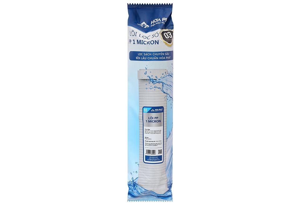 Lõi lọc thô Hòa Phát số 3 PP 1 micron Màu Trắng