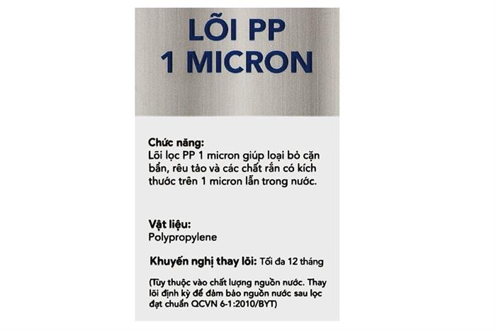 Lõi lọc thô Hòa Phát số 3 PP 1 micron Màu Trắng