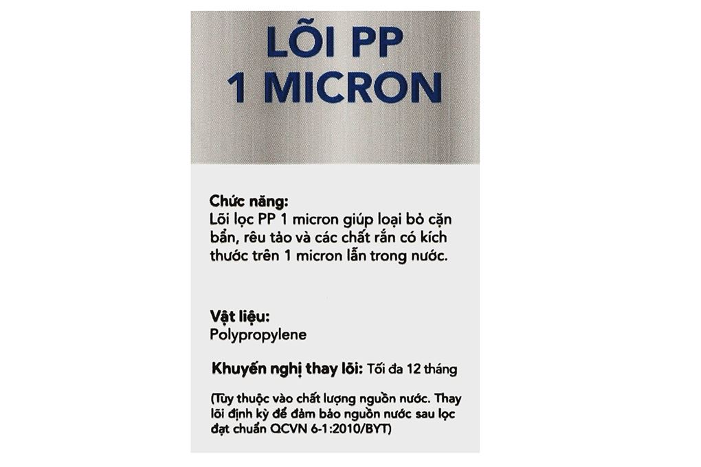 Lõi lọc thô Hòa Phát số 3 PP 1 micron Màu Trắng