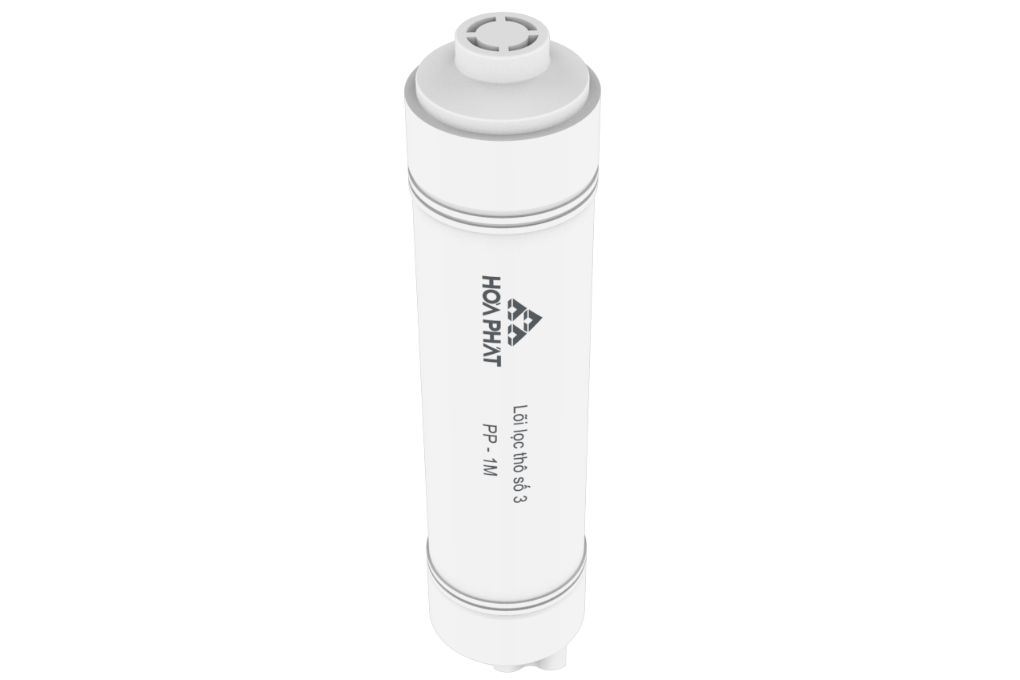Lõi lọc thô đúc liền Hòa Phát số 3 PP 1 micron Màu Trắng