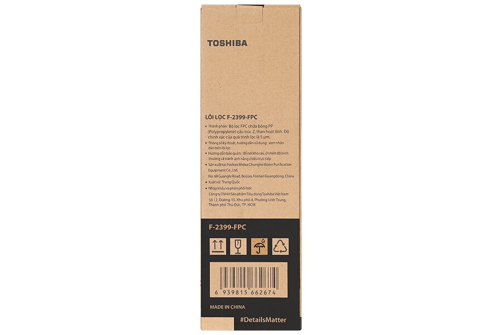 Lõi lọc thô Toshiba số 1 F-2399-FPC Màu Trắng