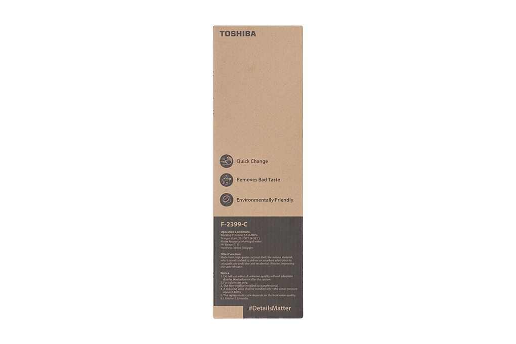 Lõi lọc thô Toshiba số 3 F-2399-C Màu Trắng