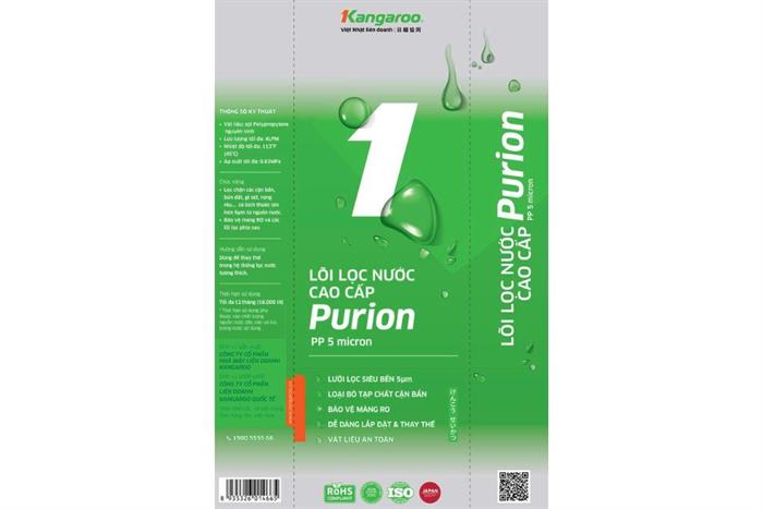 Lõi lọc thô Kangaroo số 1 Purion-PP 5 micron