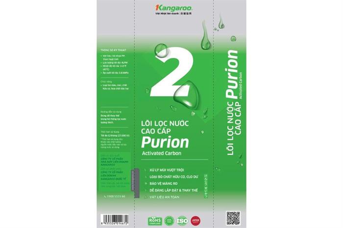 Lõi lọc thô Kangaroo số 2 Purion-Activated Carbon
