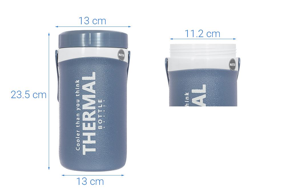Bình giữ nhiệt nhựa 1500 ml Duy Tân Thermal Màu Xám