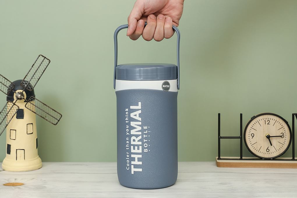 Bình giữ nhiệt nhựa 1500 ml Duy Tân Thermal Màu Xám