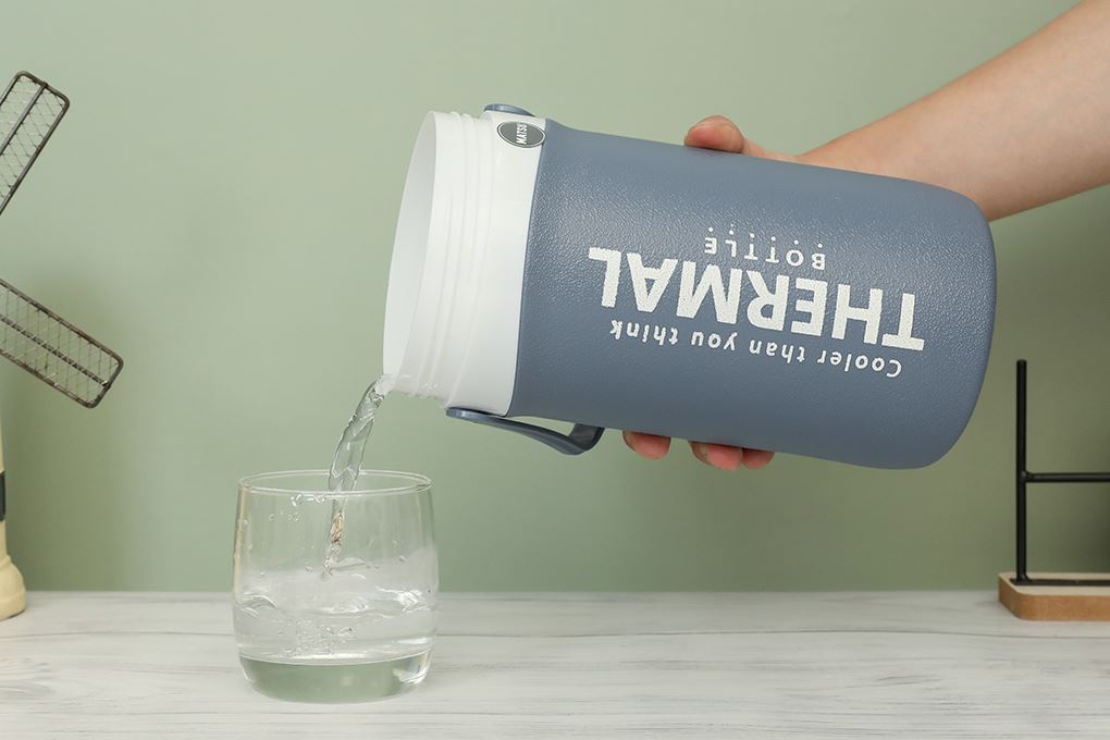 Bình giữ nhiệt nhựa 1500 ml Duy Tân Thermal Màu Xám