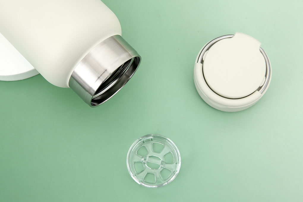 Bình giữ nhiệt inox 800 ml Lock&Lock Sling Ring Tumbler LHC4322IVY Màu Trắng