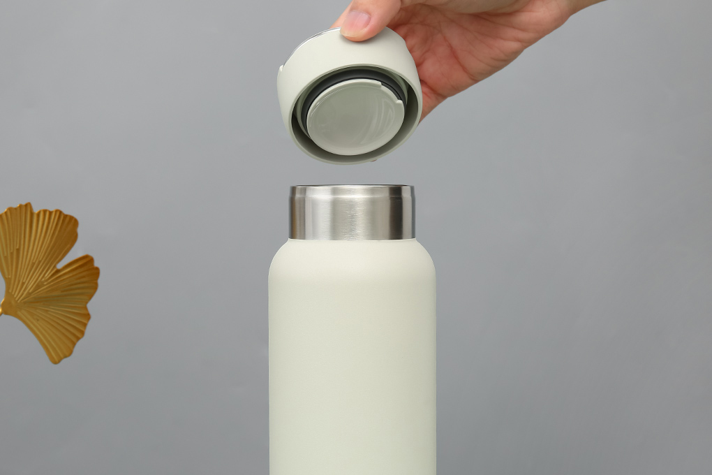 Bình giữ nhiệt inox 800 ml Lock&Lock Sling Ring Tumbler LHC4322IVY Màu Trắng