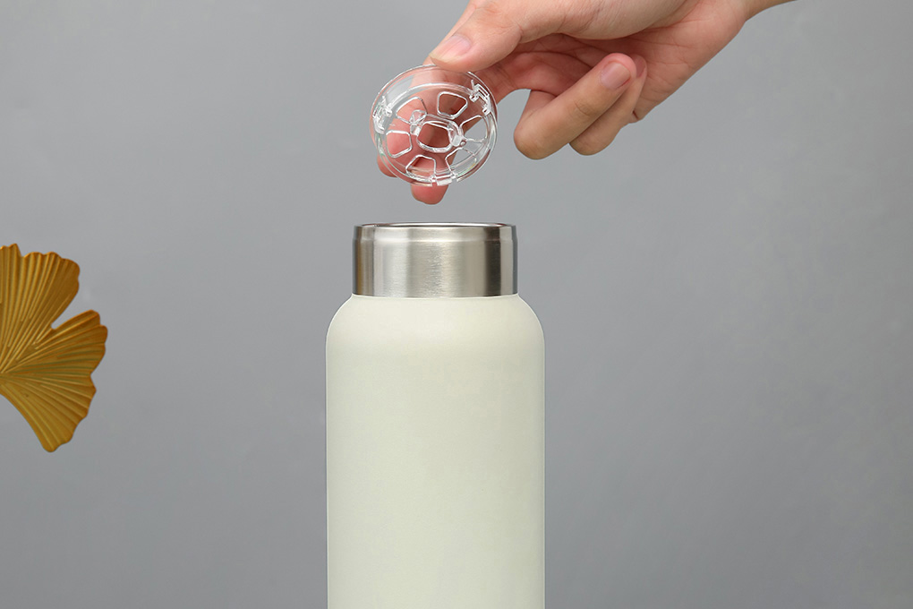 Bình giữ nhiệt inox 800 ml Lock&Lock Sling Ring Tumbler LHC4322IVY Màu Trắng