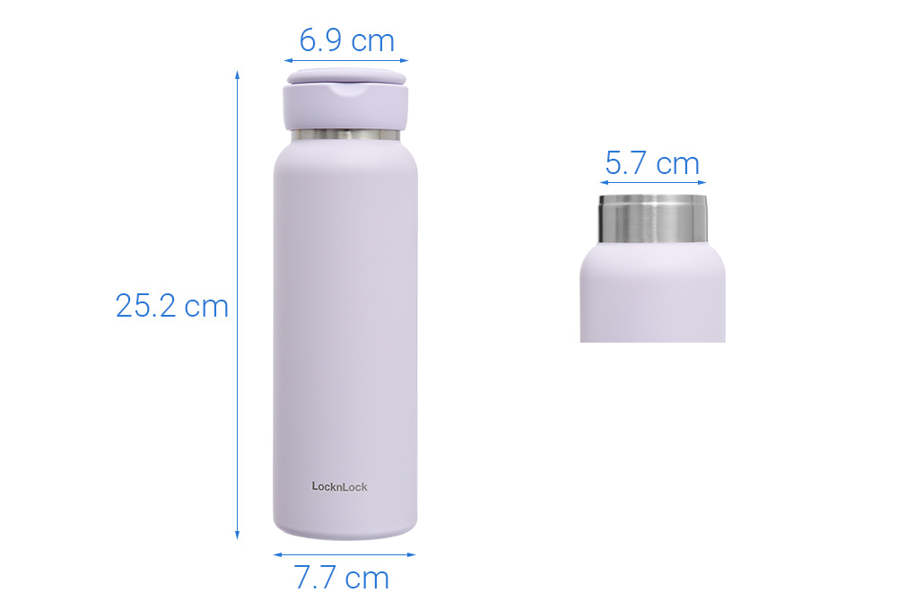 Bình giữ nhiệt inox 800 ml Lock&Lock Sling Ring Tumbler LHC4322LVOL Màu Tím