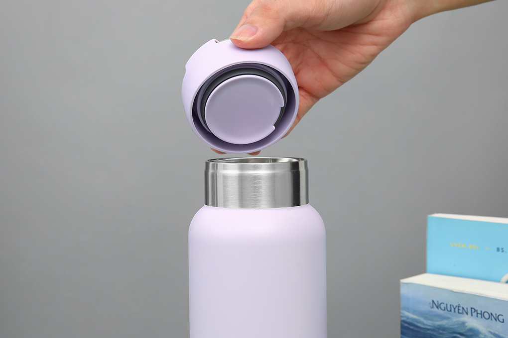 Bình giữ nhiệt inox 800 ml Lock&Lock Sling Ring Tumbler LHC4322LVOL Màu Tím