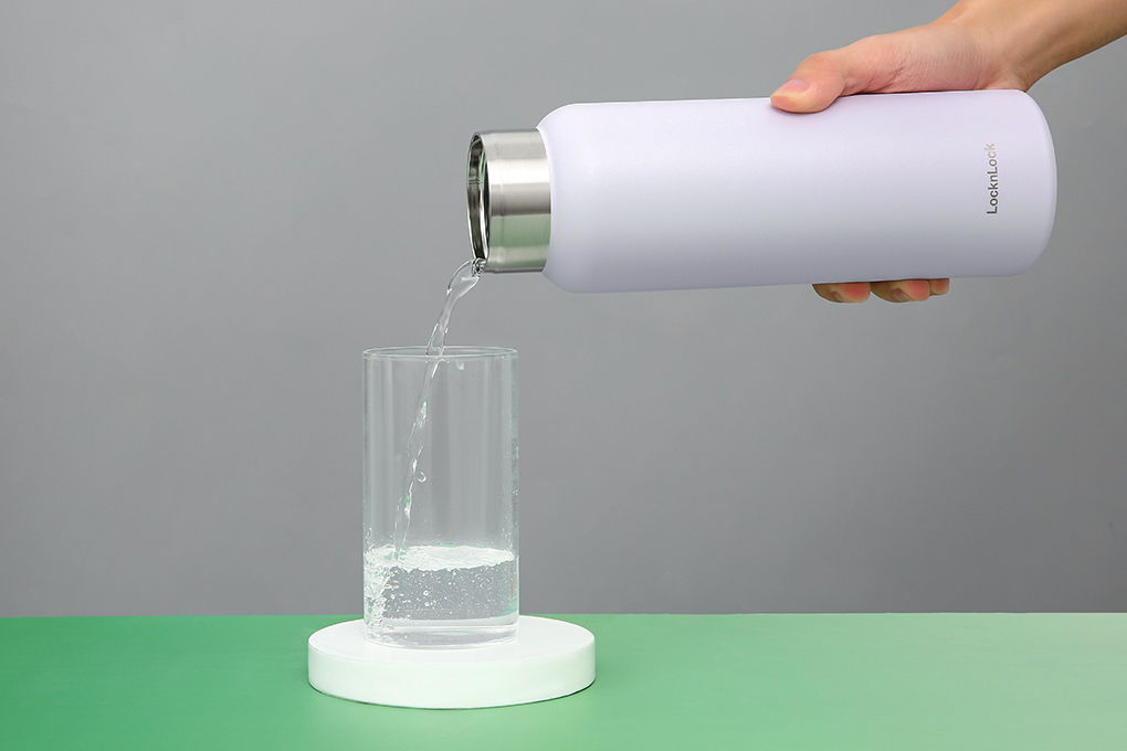 Bình giữ nhiệt inox 800 ml Lock&Lock Sling Ring Tumbler LHC4322LVOL Màu Tím