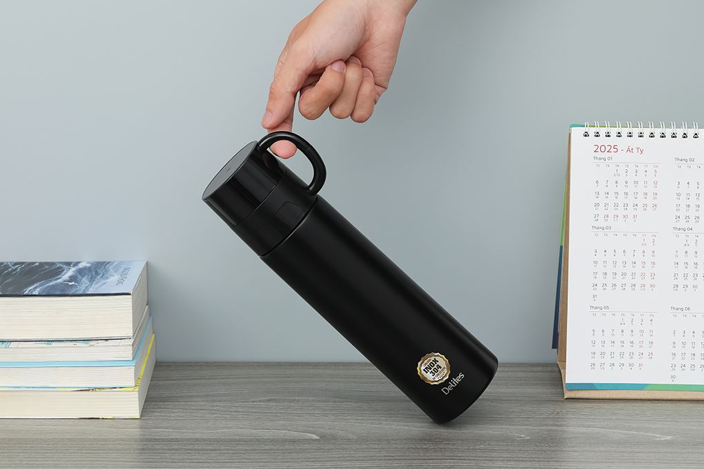 Bình giữ nhiệt Inox 500 ml Delites Z037 Đen Màu Đen
