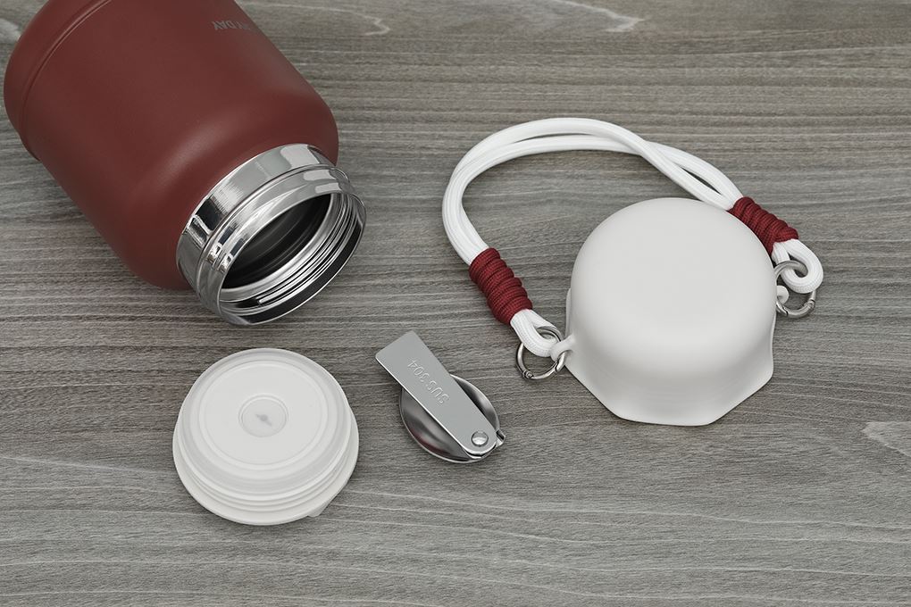 Bình đựng thức ăn giữ nhiệt Inox 680 ml Delites FH680 Đỏ Màu Đỏ