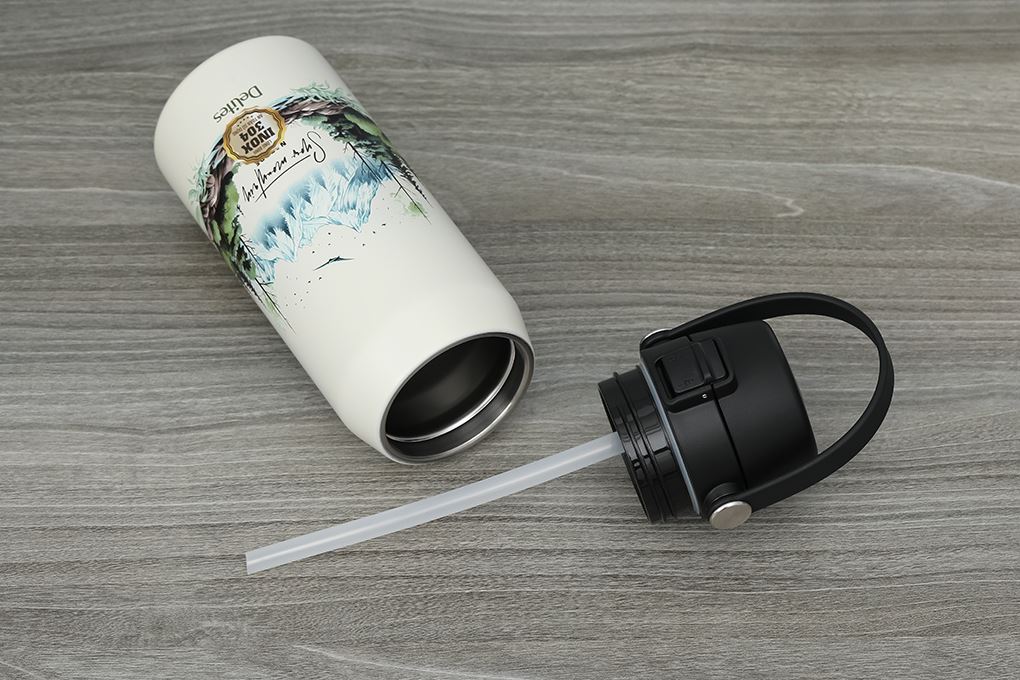 Bình giữ nhiệt Inox 500 ml Delites Y80 Trắng Màu Trắng