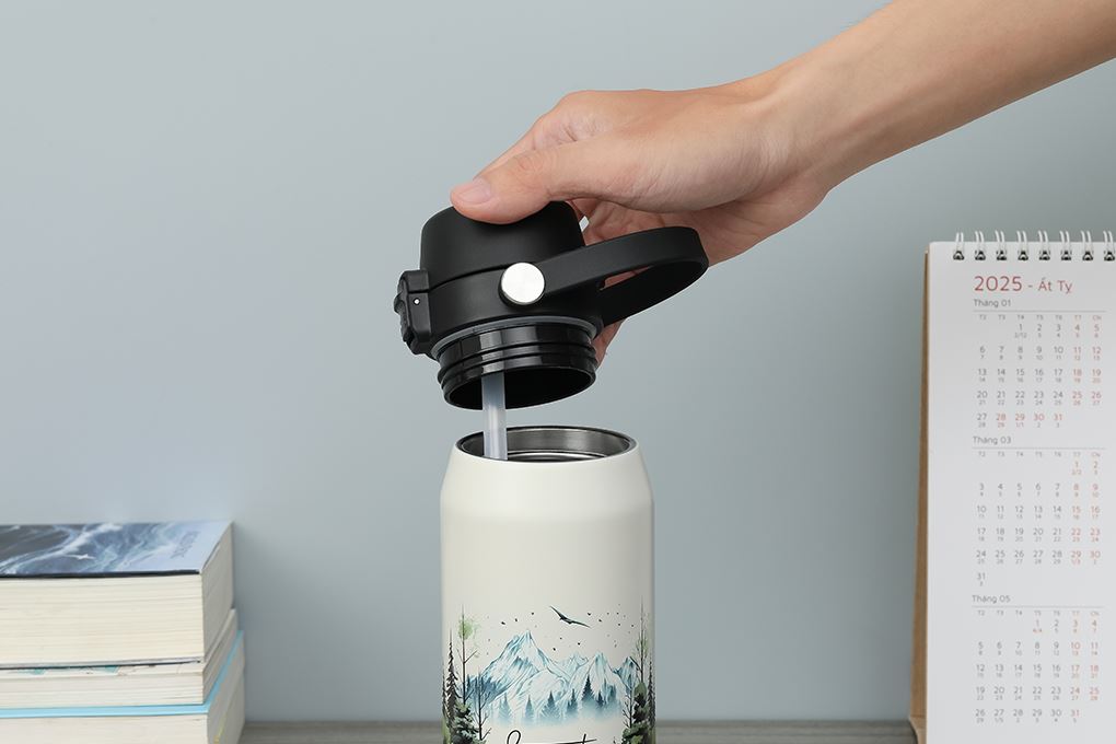 Bình giữ nhiệt Inox 500 ml Delites Y80 Trắng Màu Trắng