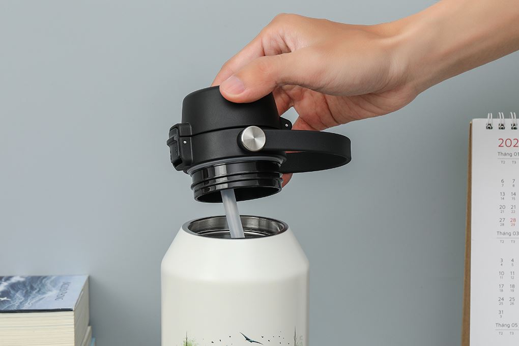 Bình giữ nhiệt Inox 750 ml Delites Y80A Trắng Màu Trắng