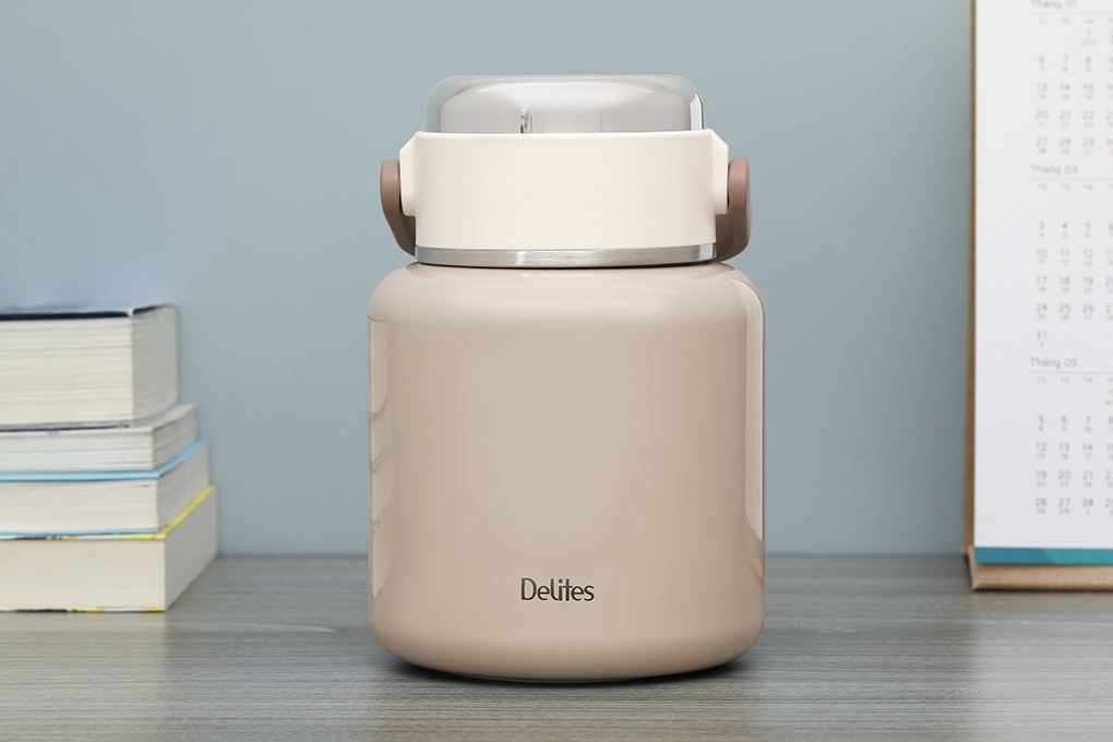 Bình đựng thức ăn giữ nhiệt Inox 800 ml Delites XB-24170 Nâu Màu Nâu